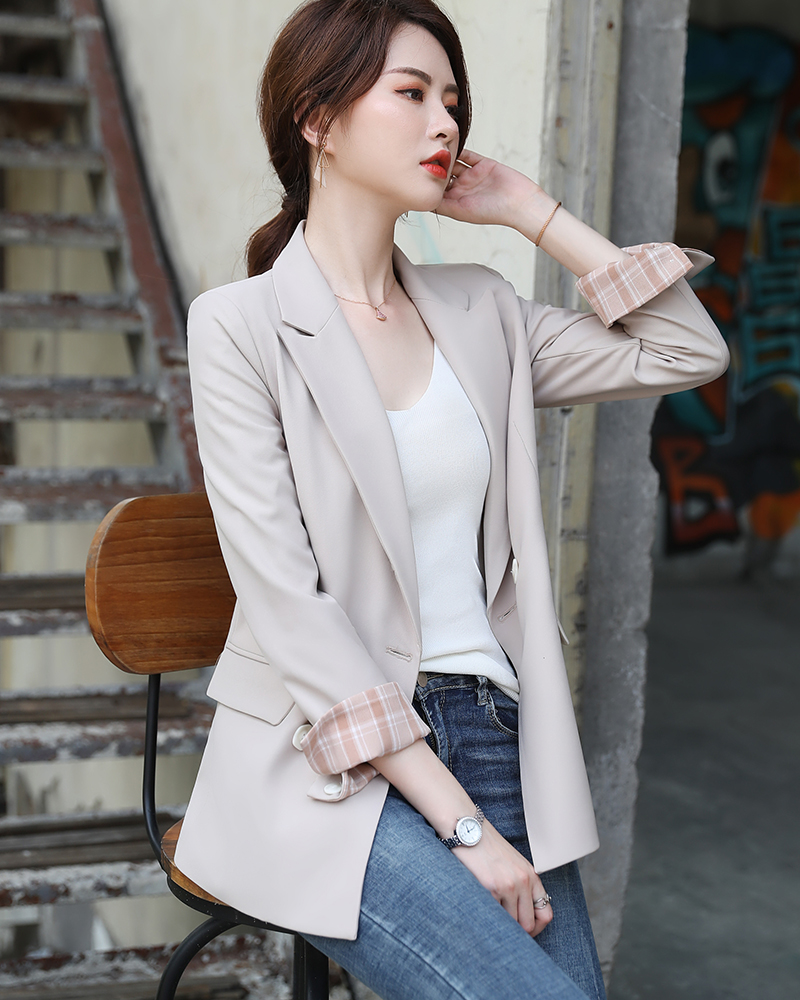 Bouble Breasted Solid Women Blazer With Pockets Female Coat Fashion ...